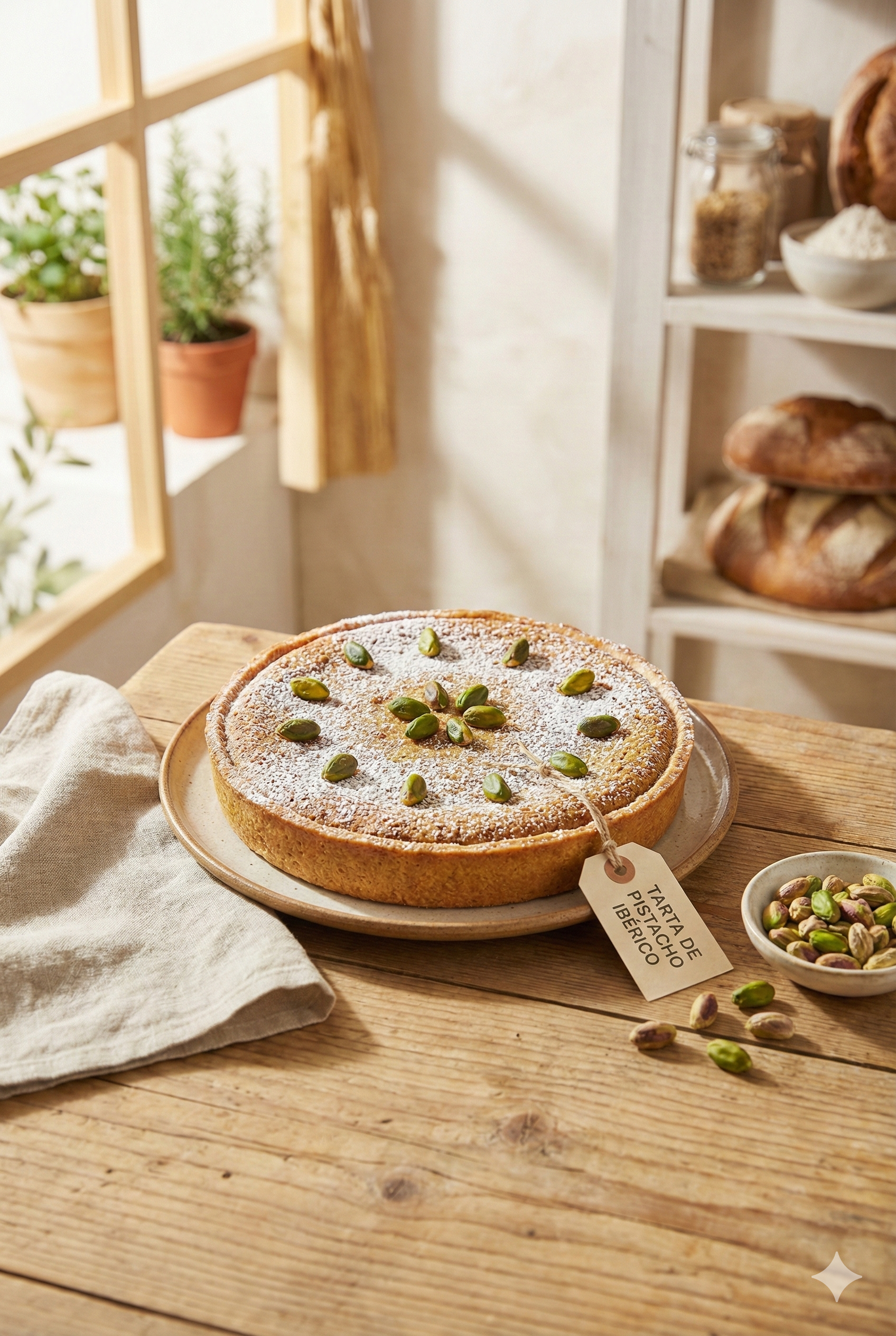 Tarta de pistacho iberico
