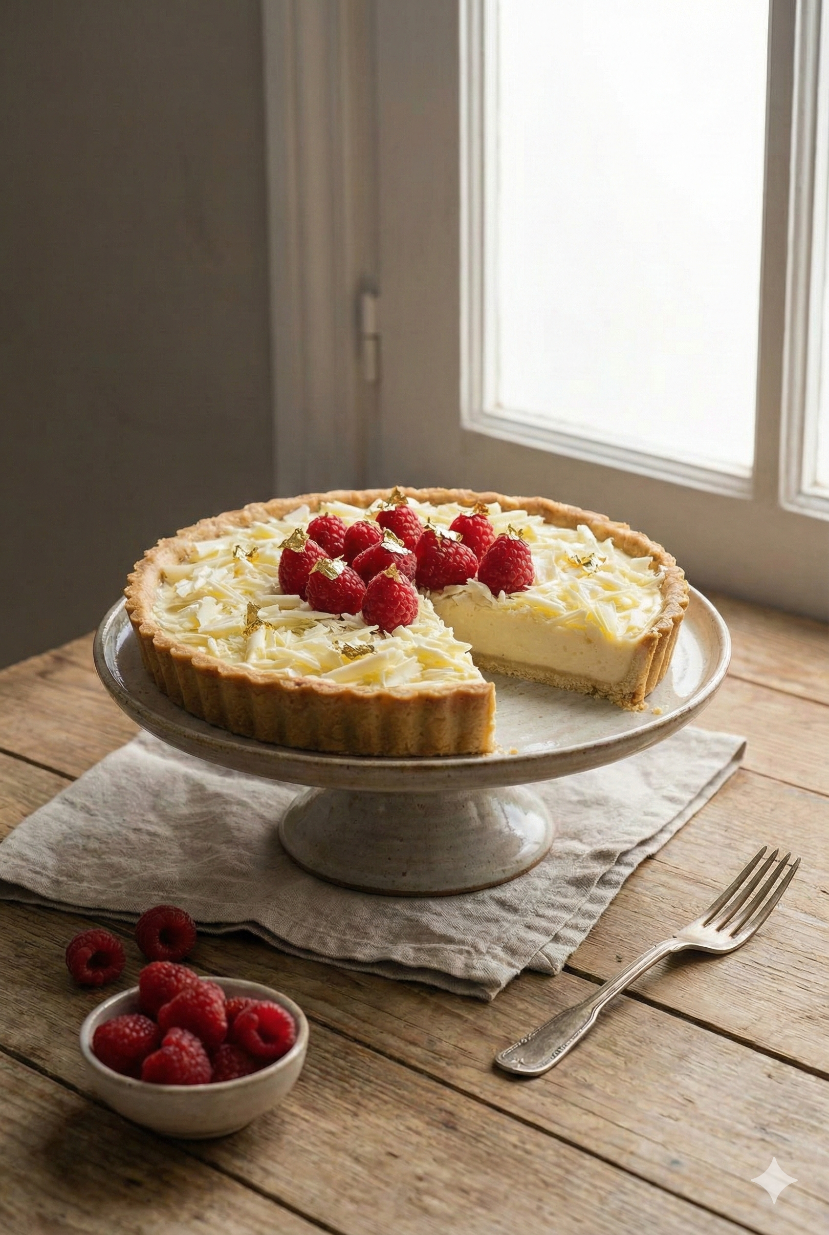 Tarta de chocolate blanco