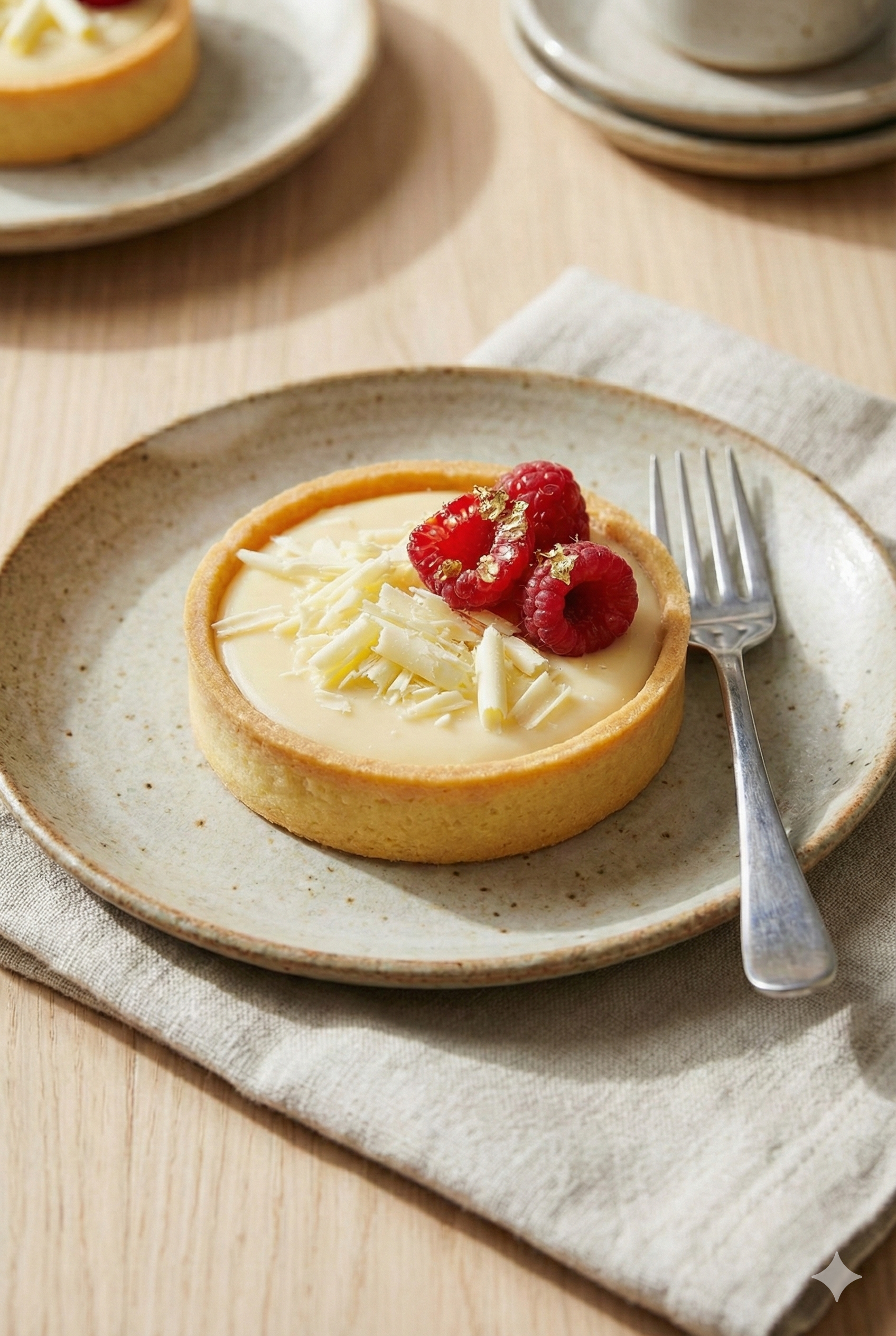 Mini tarta de chocolate blanco